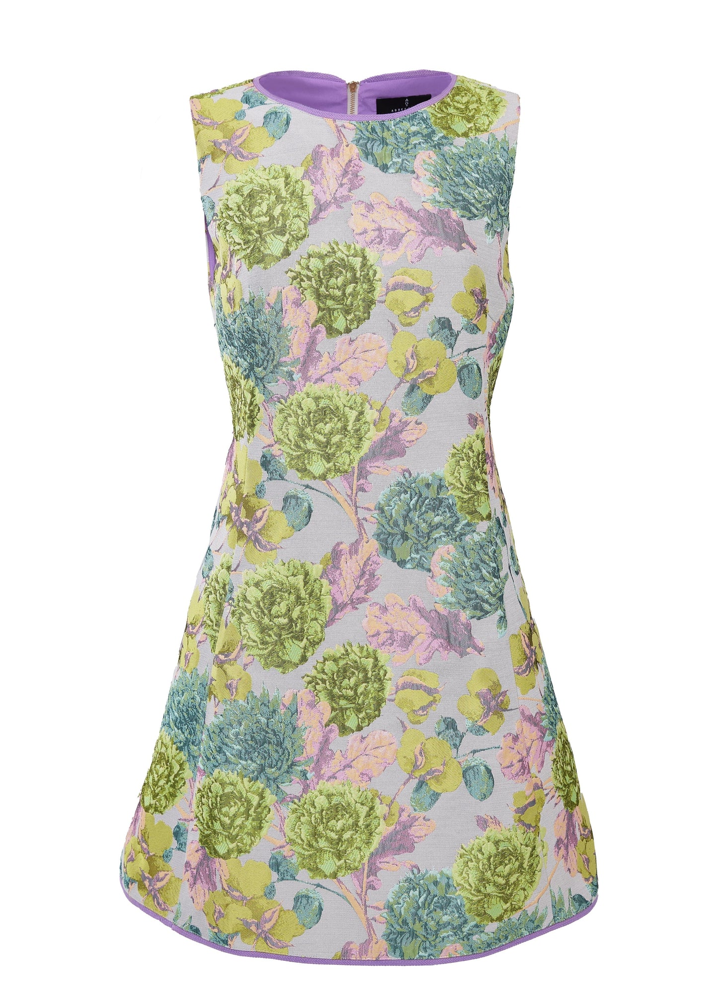 Robe Avery Chartreuse Vintage Dahlia Jacquard