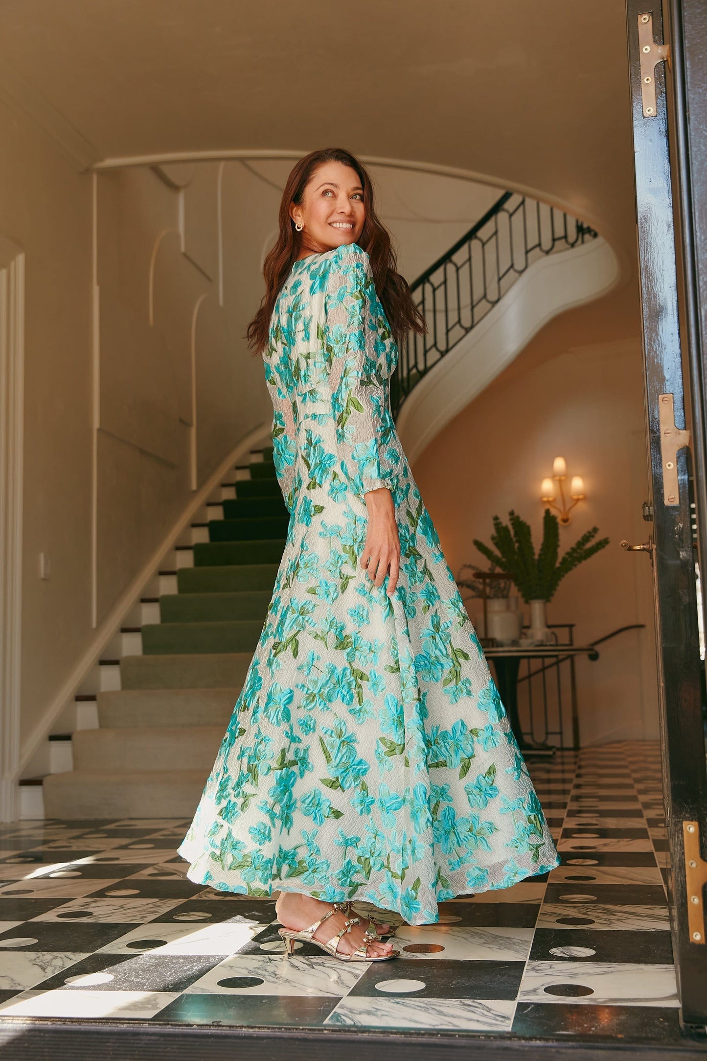 Robe Brooke en organza tropical