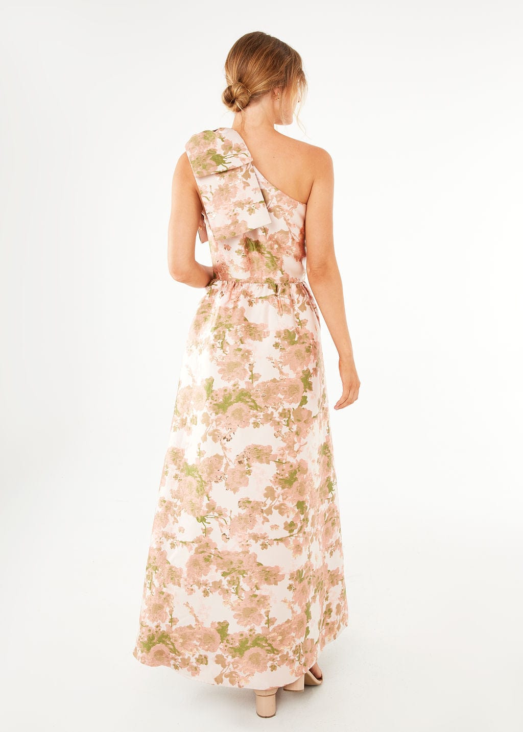 Robe Caroline en jacquard gypsophile