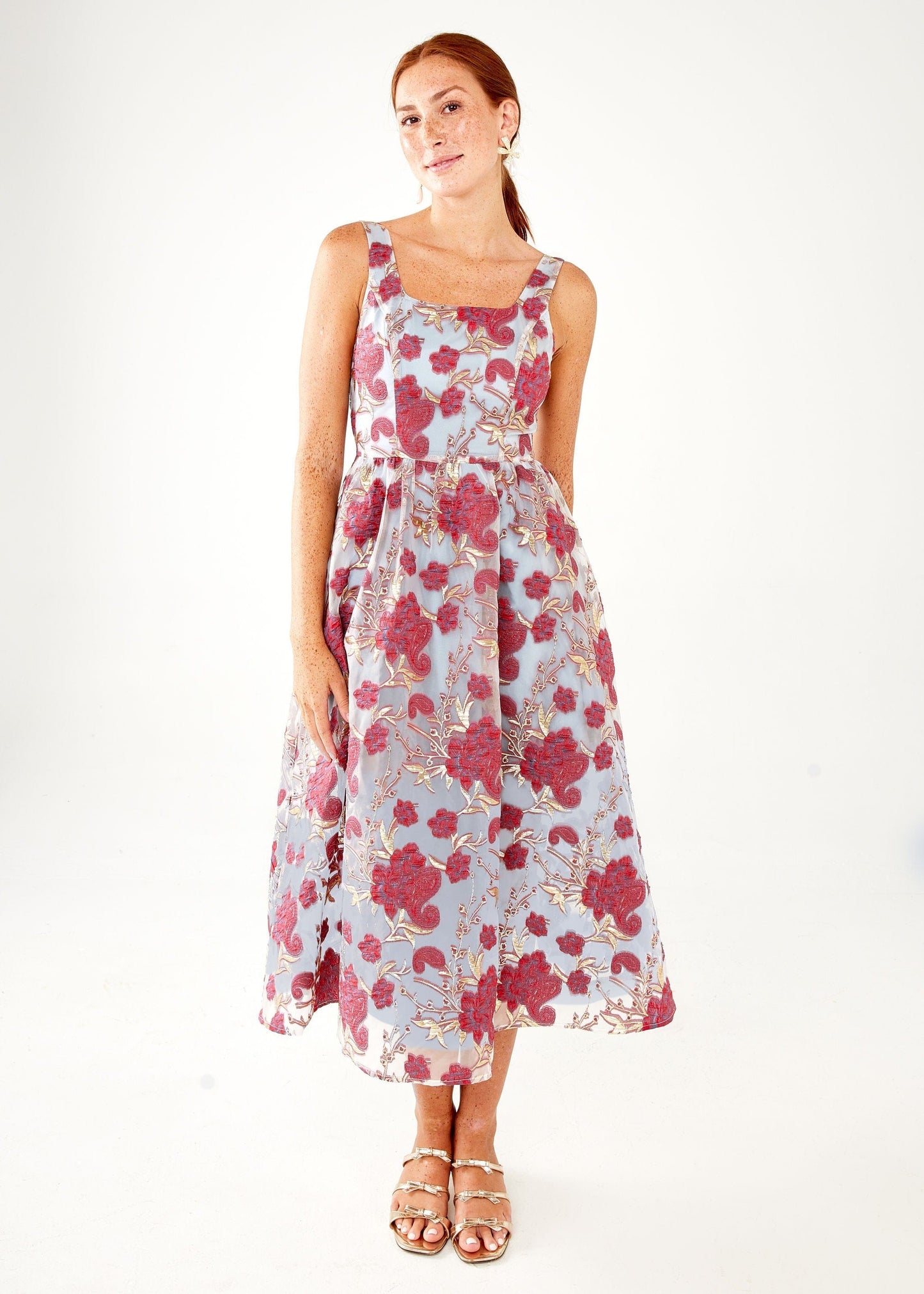 Robe Victoria en organza pétale clair de lune