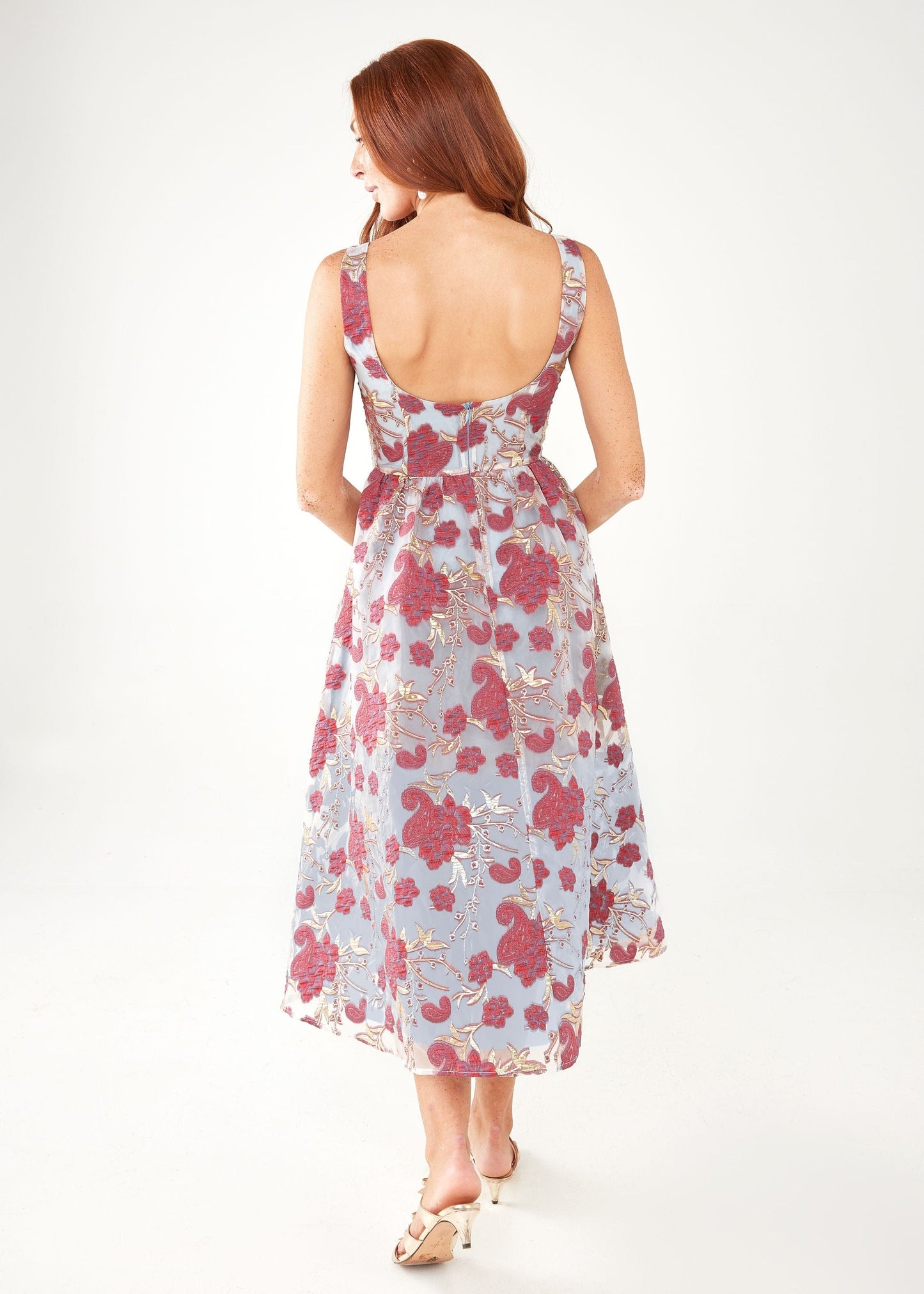 Robe Victoria en organza pétale clair de lune