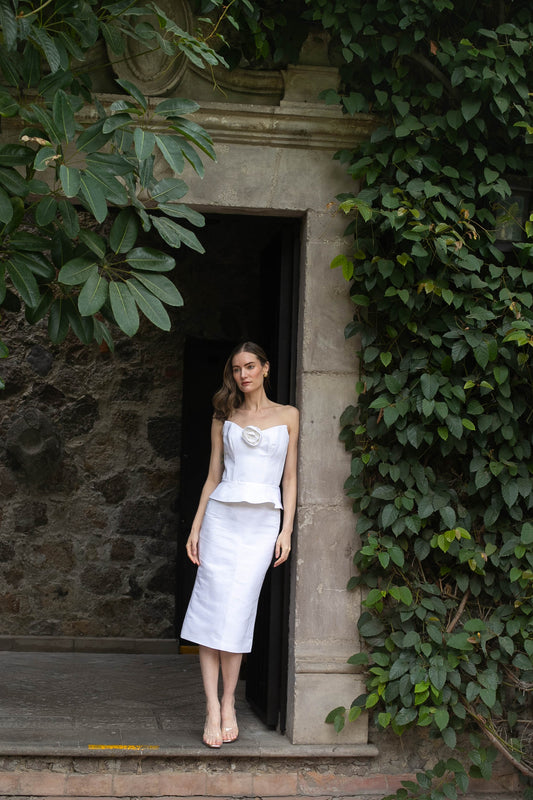 Jupe Delicias, blanche