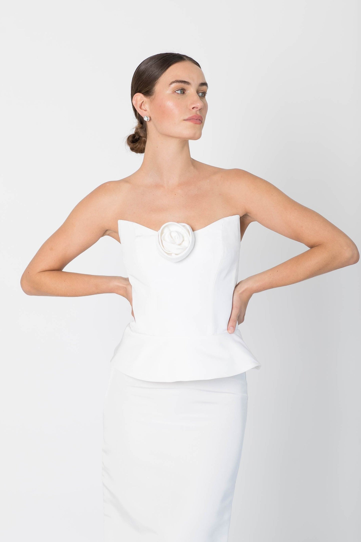 Haut corset Delicias, blanc