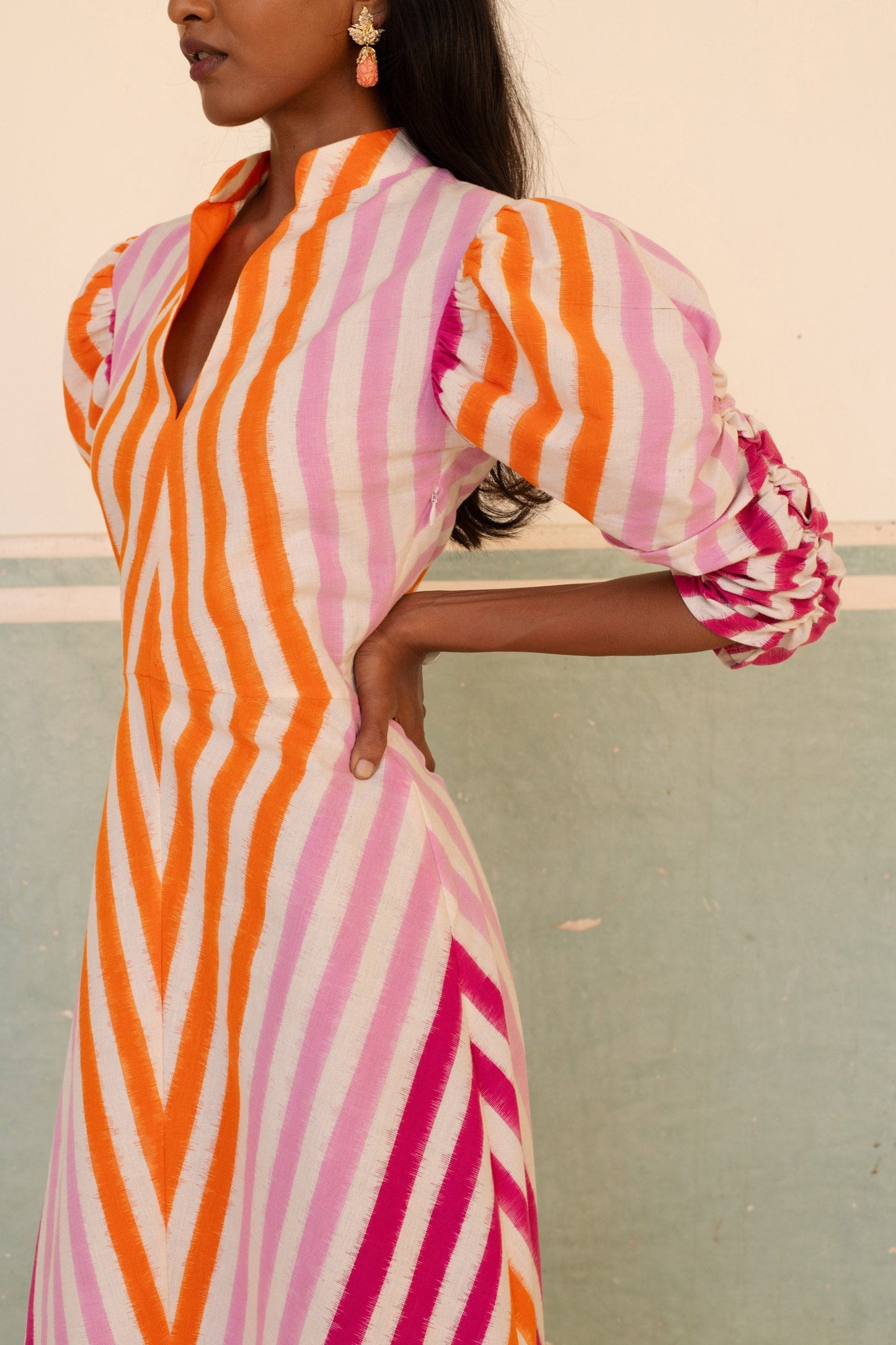 Robe illusion multicolore