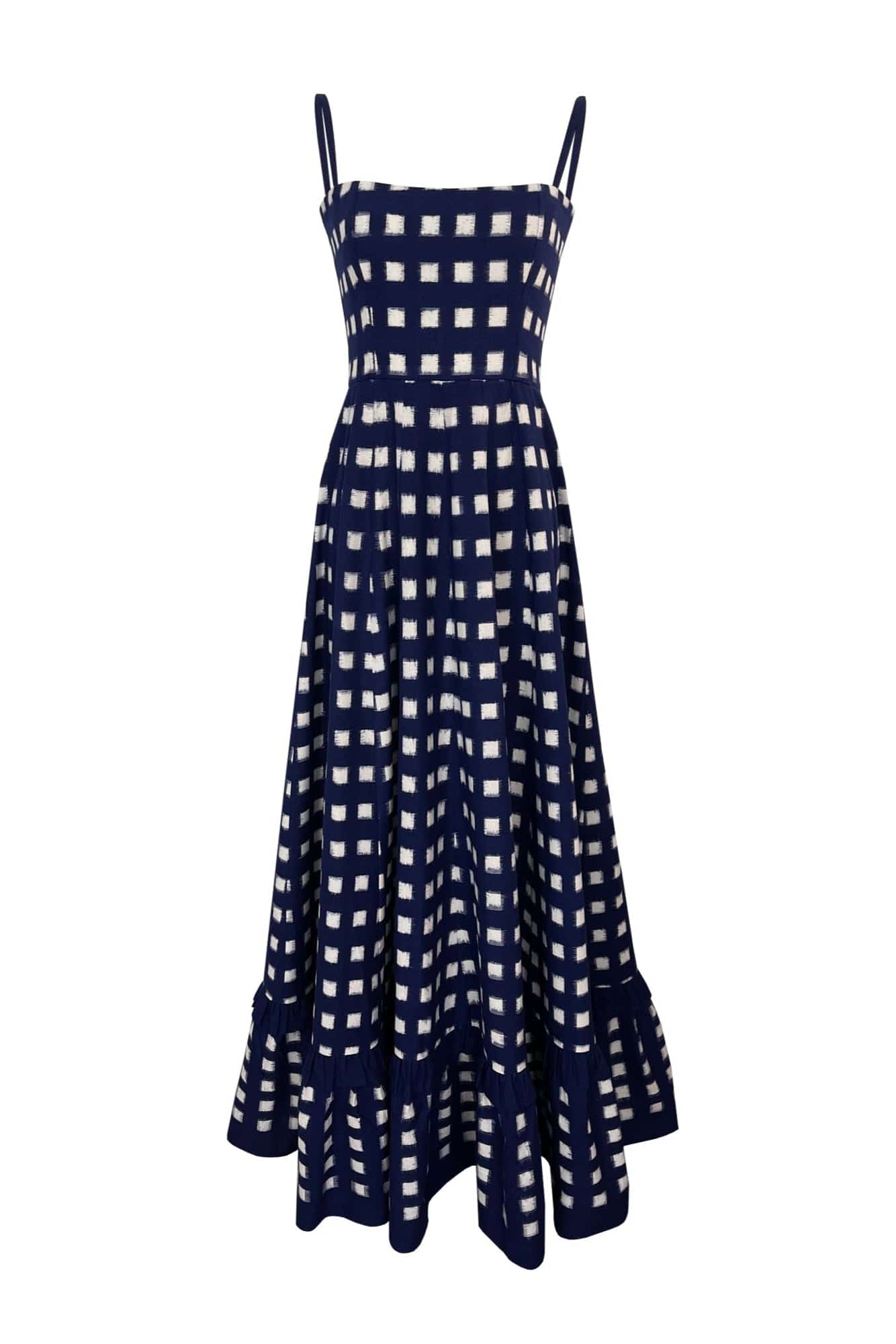 Robe échec et mat bleu marine