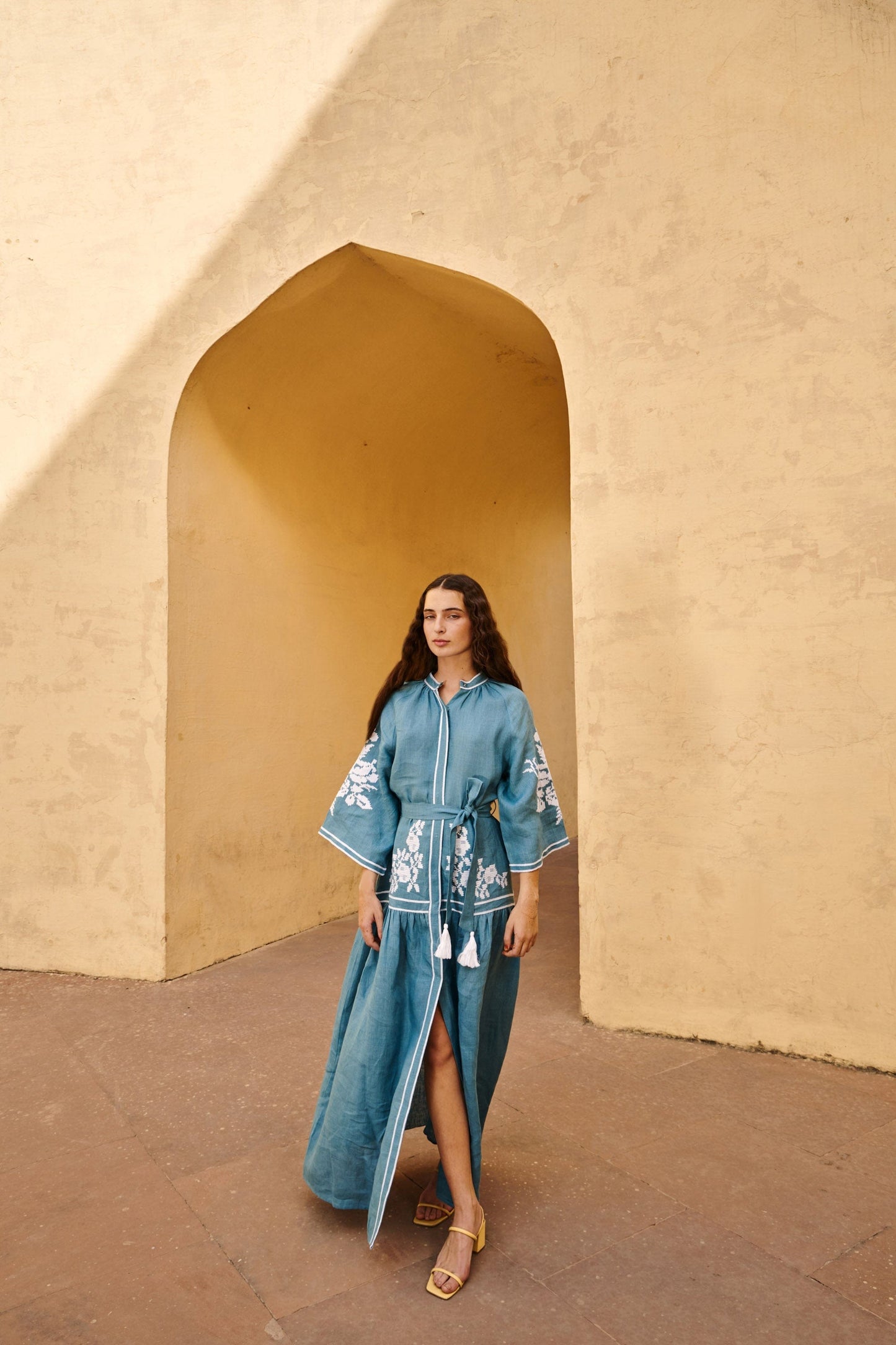 Robe cygne turquoise