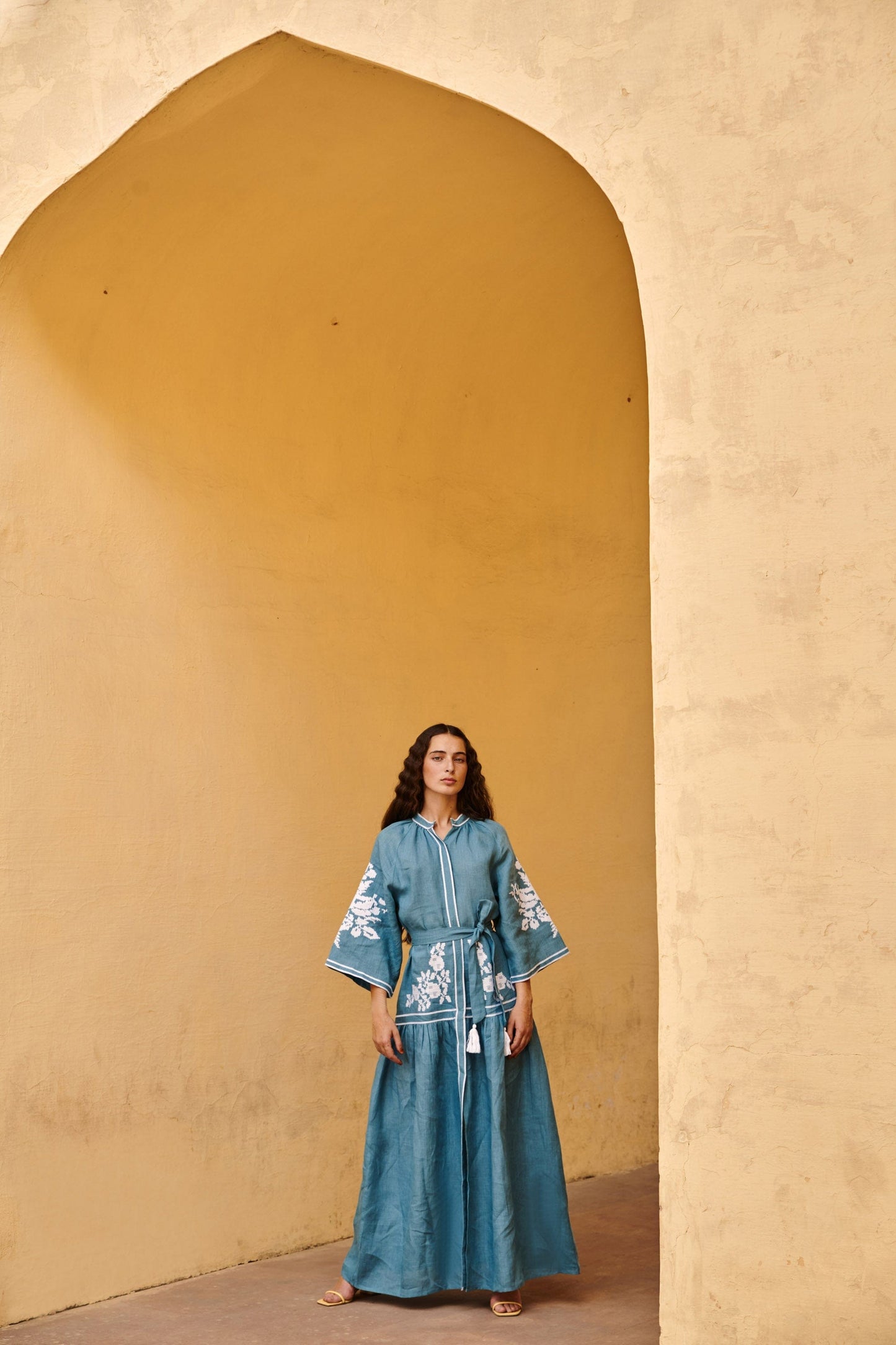 Robe cygne turquoise