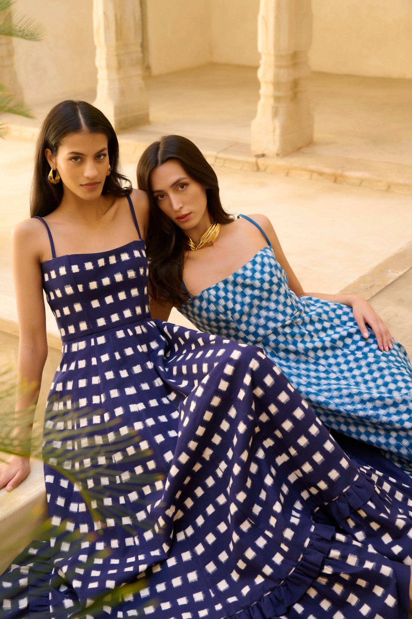 Robe échec et mat bleue