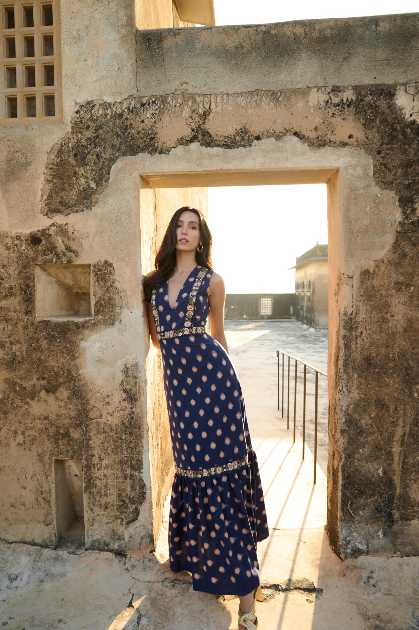 Robe à pois fleuris