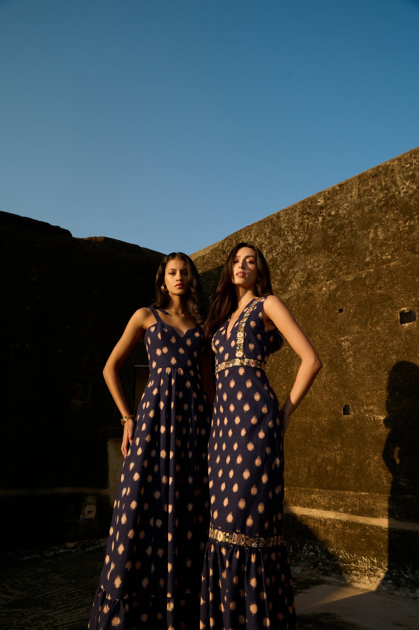 Robe à pois fleuris