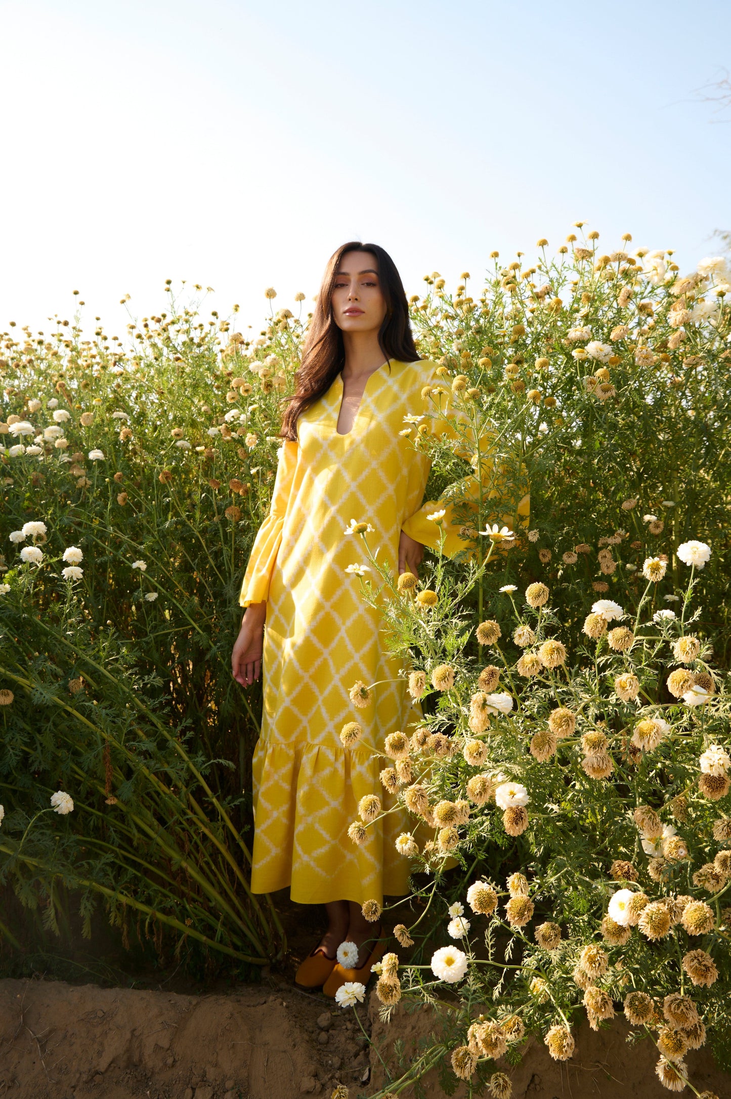 Robe à losanges jaunes