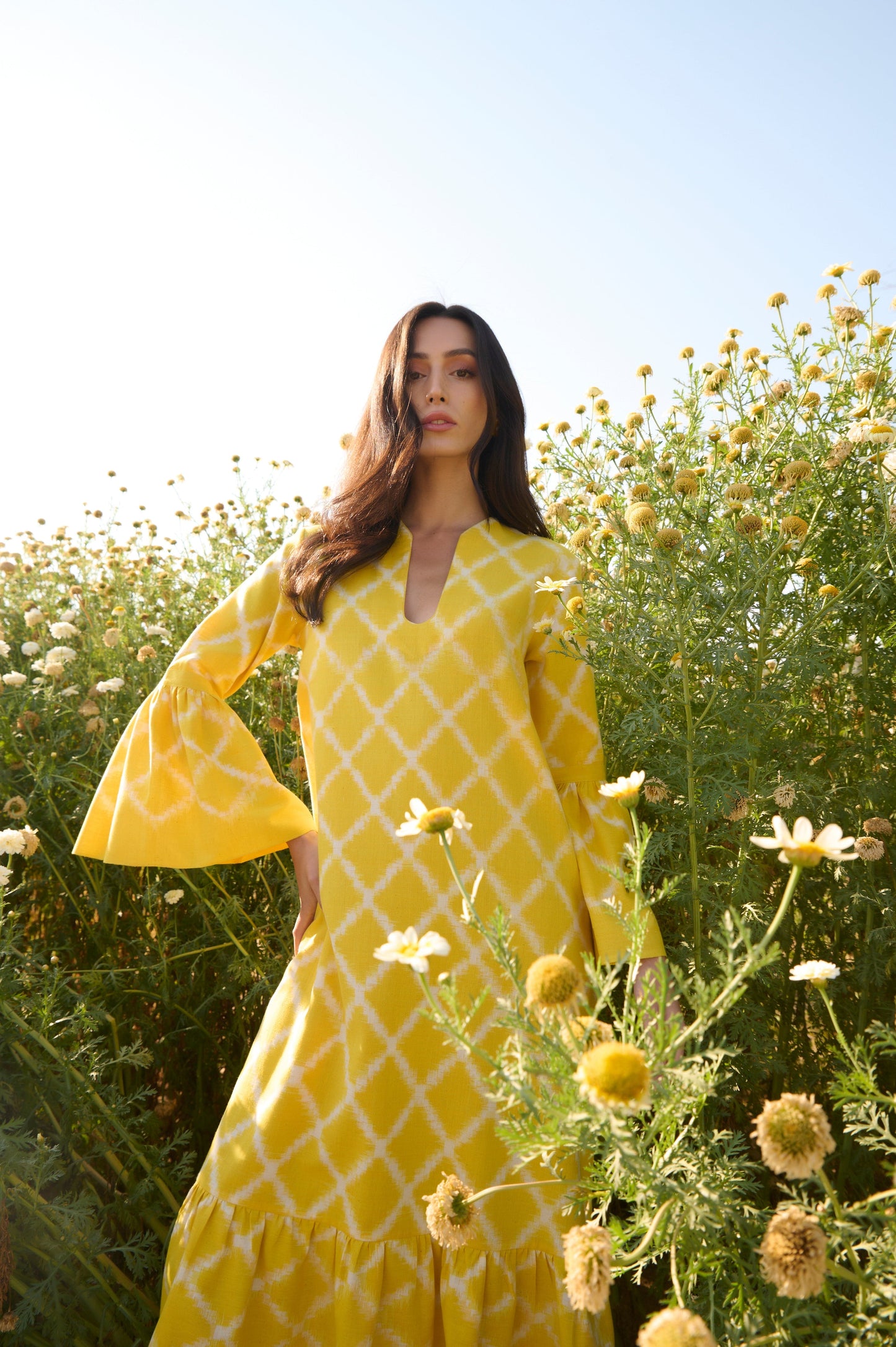 Robe à losanges jaunes