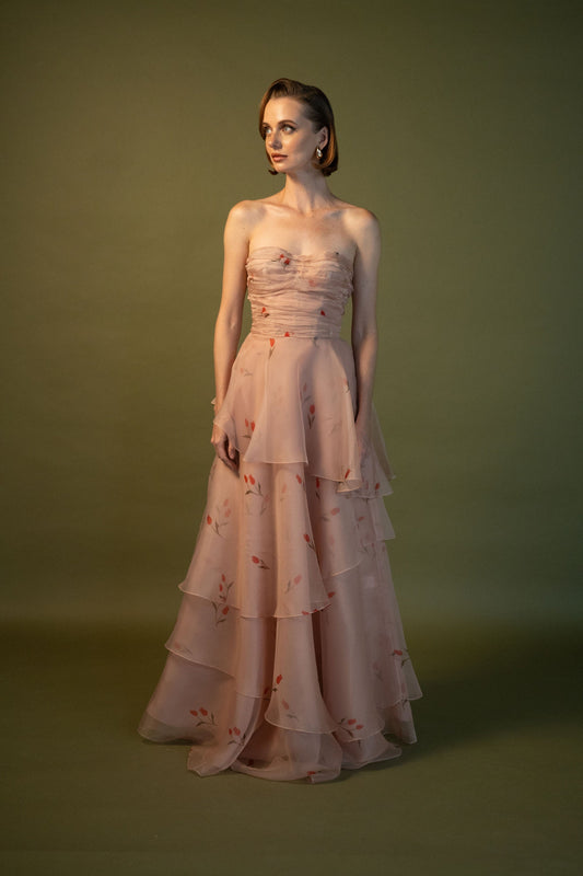 Jolie robe tulipe rose