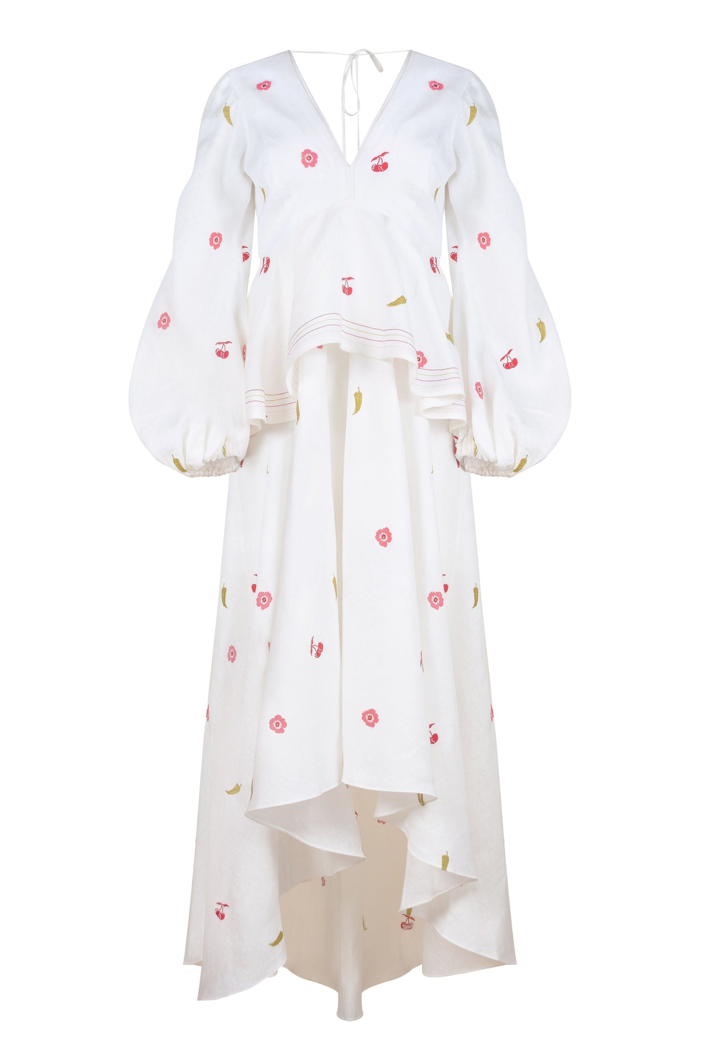 Robe Ola Bordado Cerise Picante