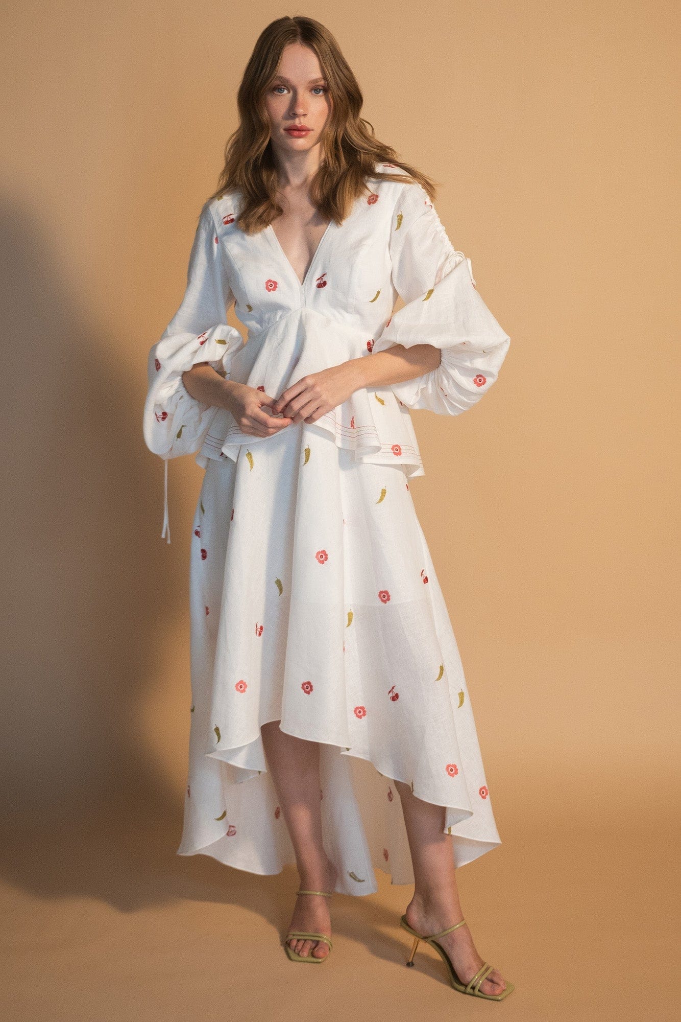 Robe Ola Bordado Cerise Picante