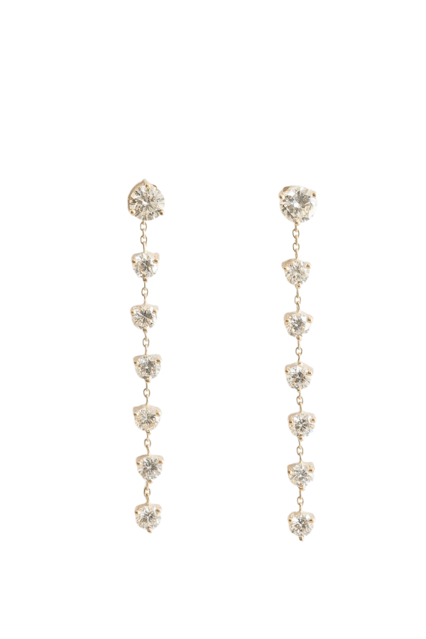 Boucles d'oreilles pendantes en diamant