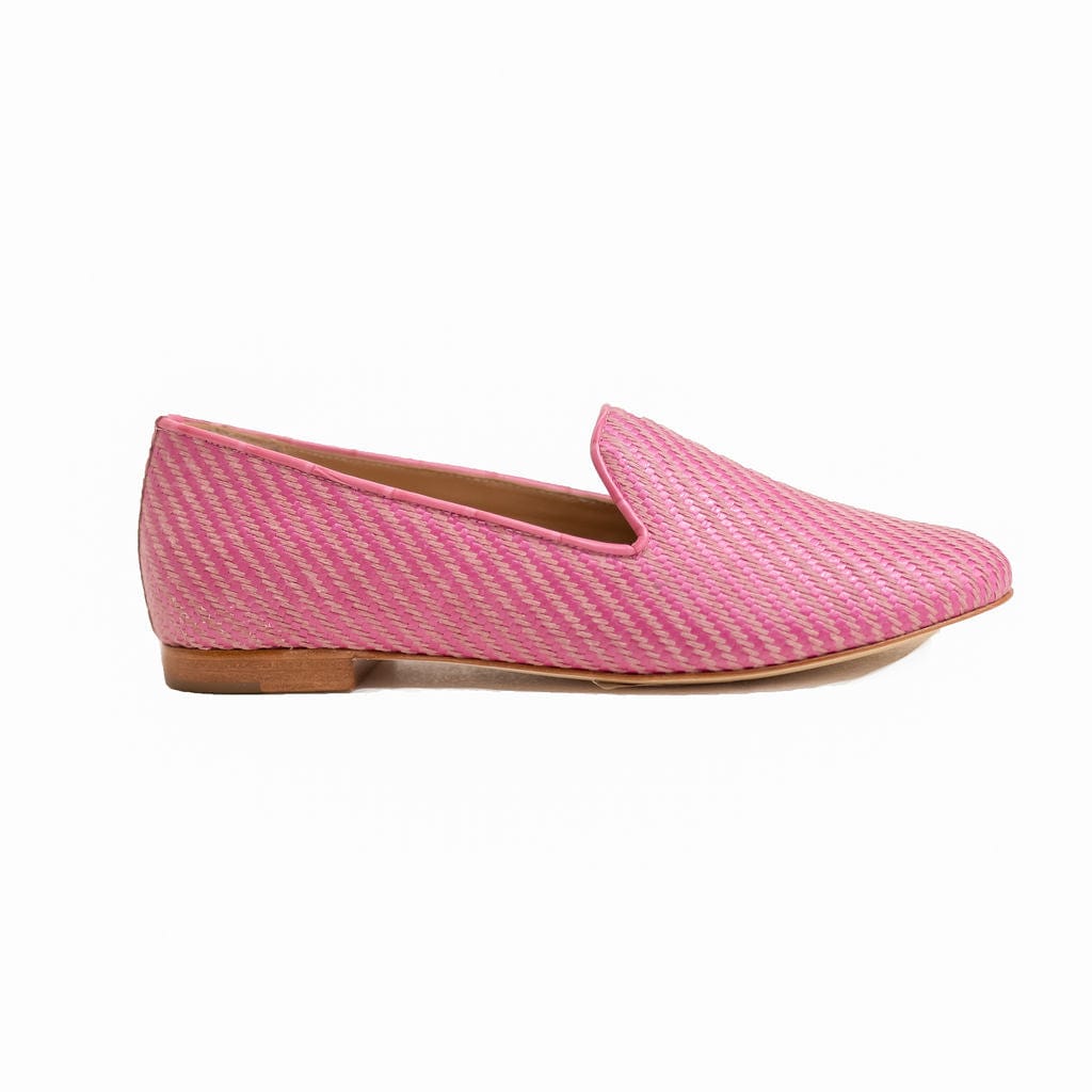 Chausson en raphia fuchsia