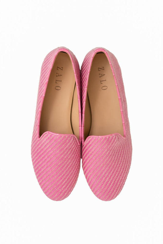 Chausson en raphia fuchsia