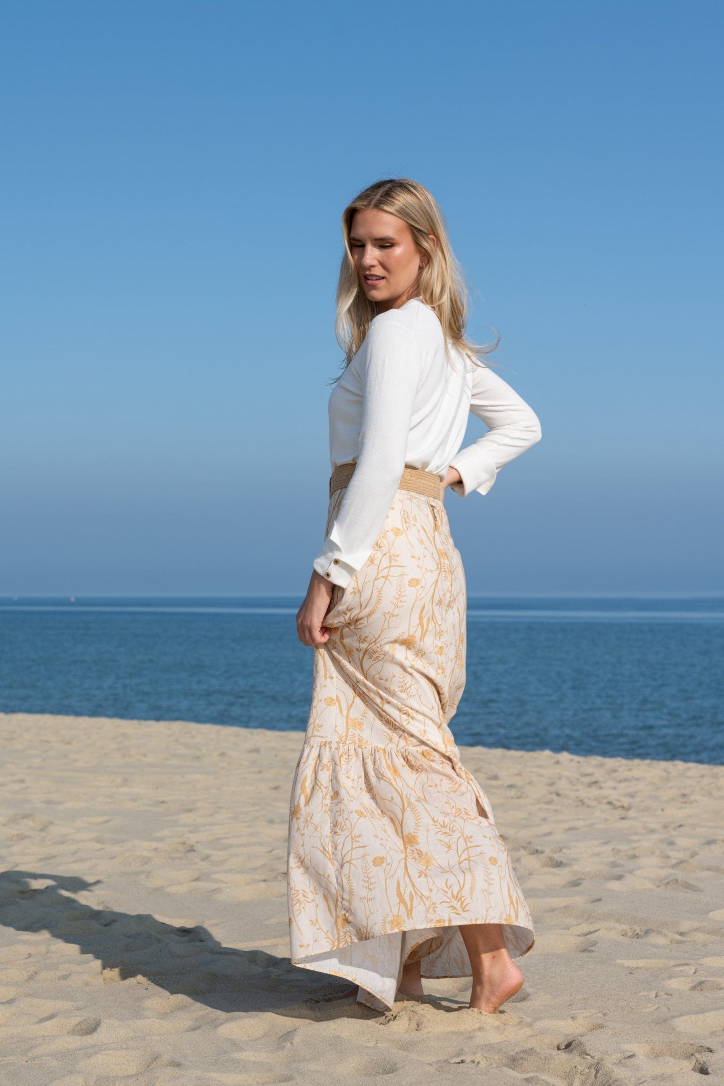 Jupe en lin Lizzie | Wisteria Tuscany Yellow