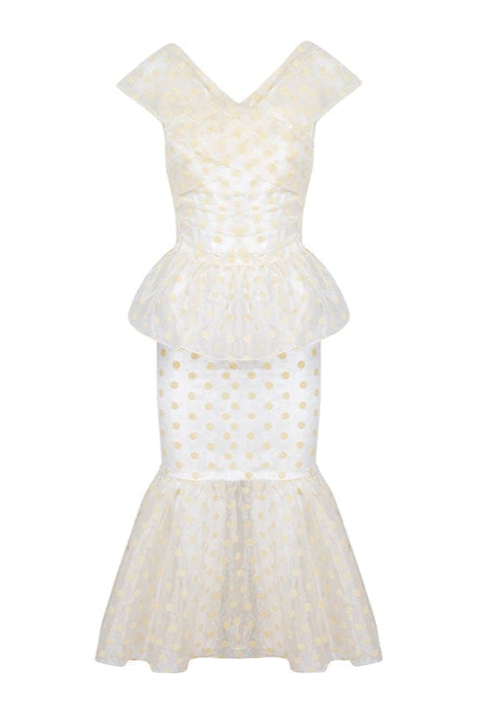 Ensemble Lily en organza crème