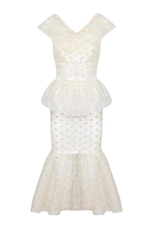 Ensemble Lily en organza crème