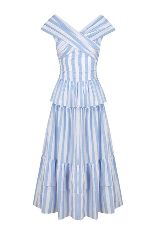 Ensemble Lily en bleu rayé