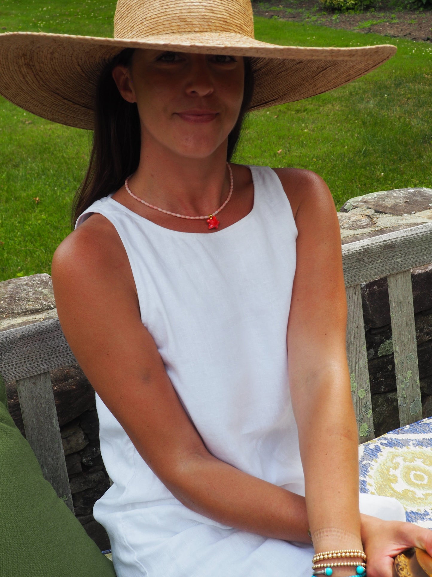 Collier étoile de mer corail
