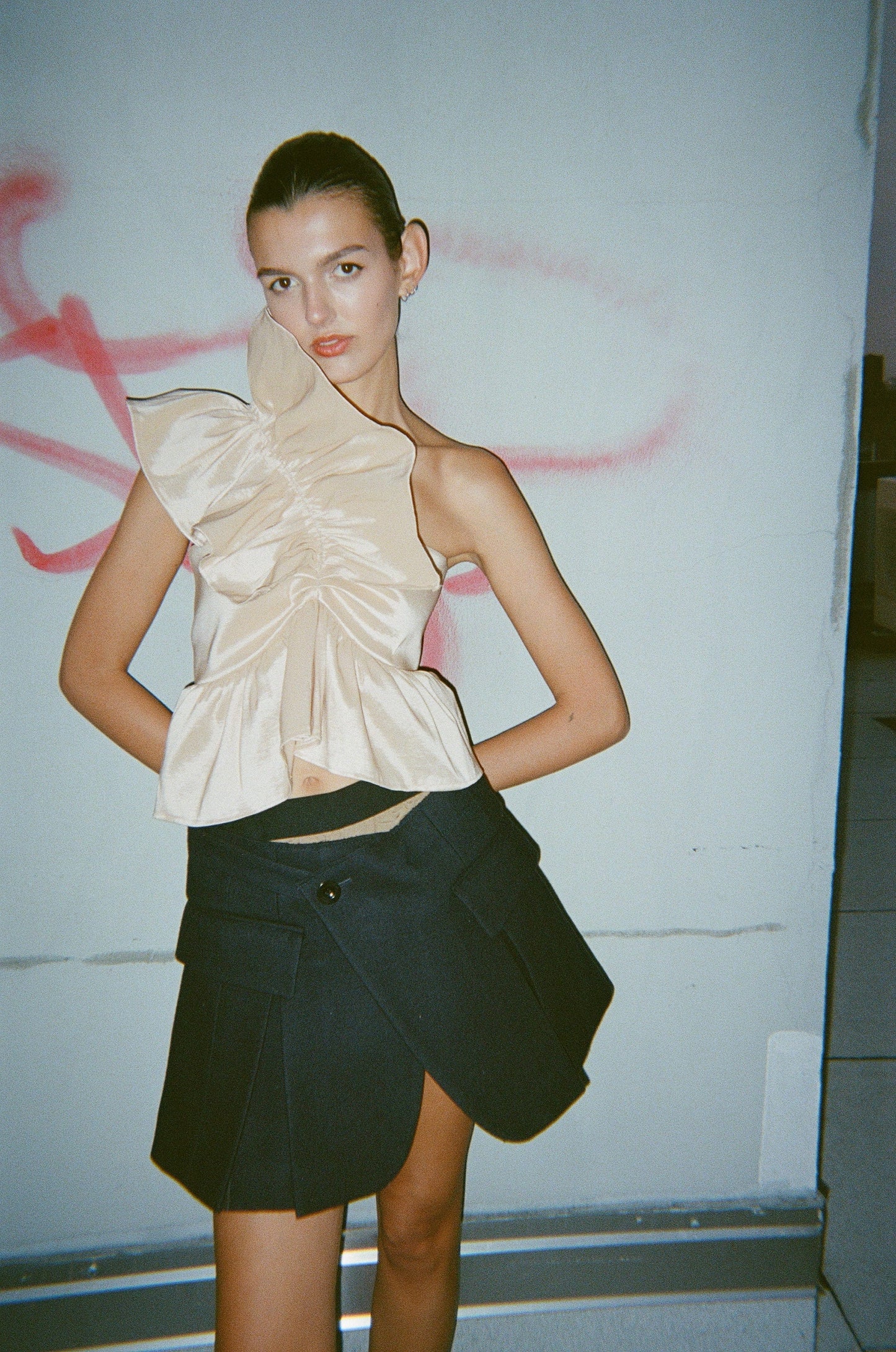 Chemisier Juliette en taffetas crème