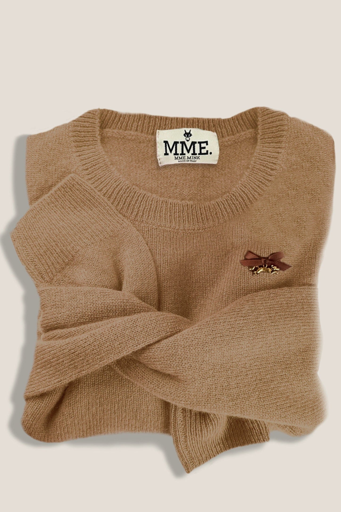 Pull en cachemire MME - Camel