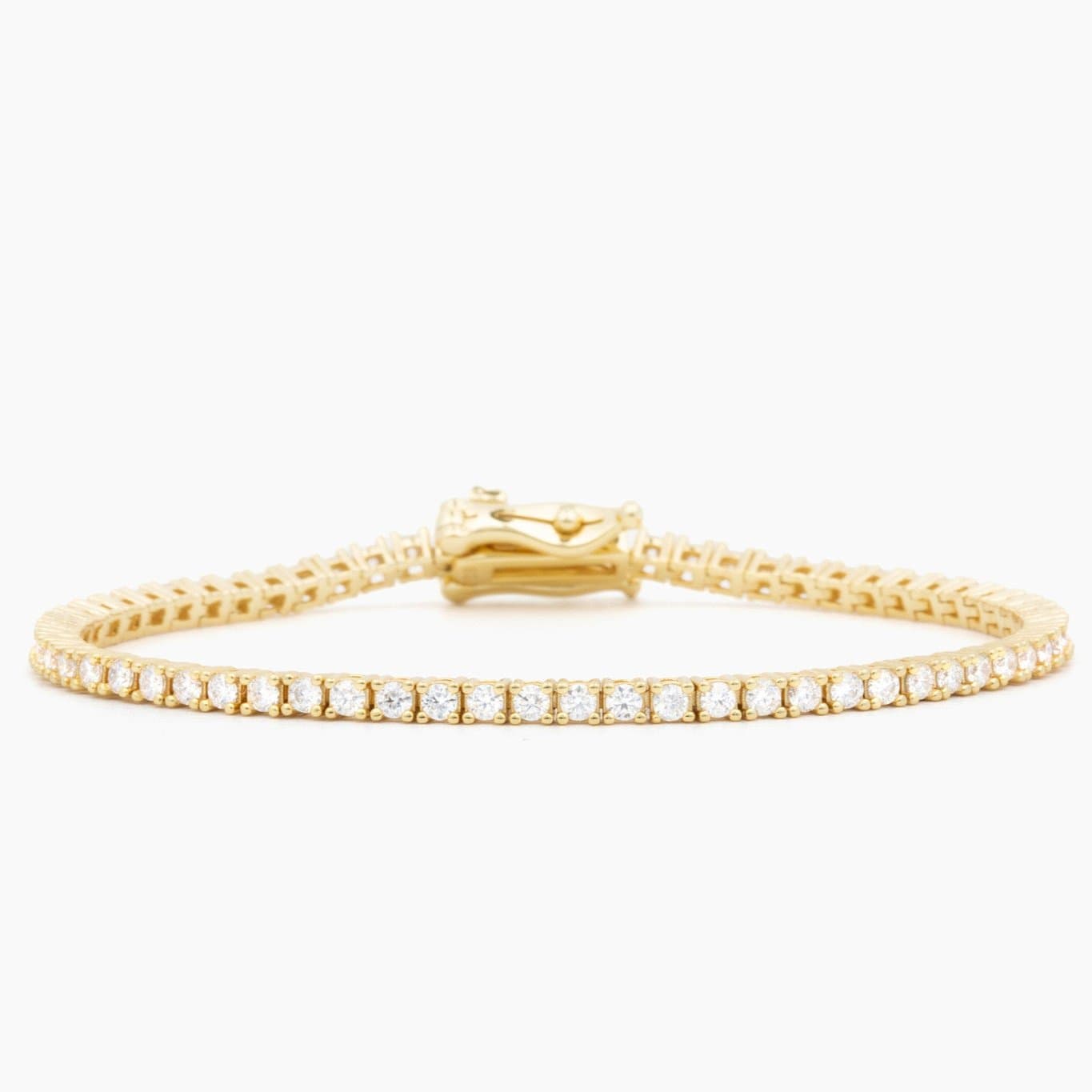 Bracelet tennis rond Mae Gold 2 mm
