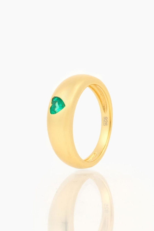 Bague dôme en forme de cœur Esme
