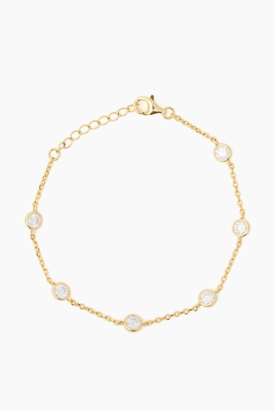 Bracelet stationnaire à lunette ronde Lena