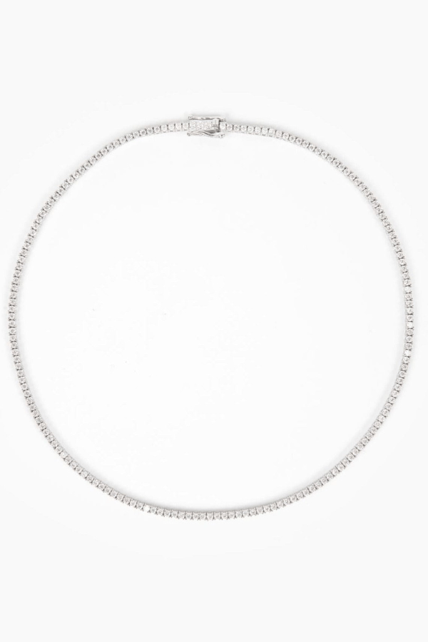 Collier tennis rond Mae 2 mm