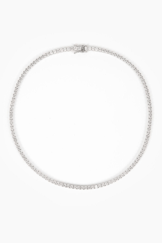 Collier tennis rond Mae 3 mm