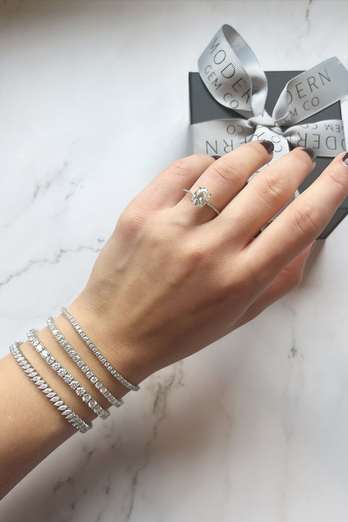 Bracelet tennis rond Mae 4 mm
