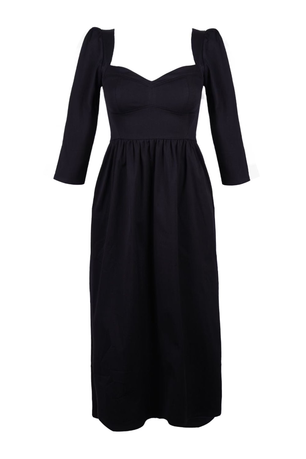 Robe violette en coton noir