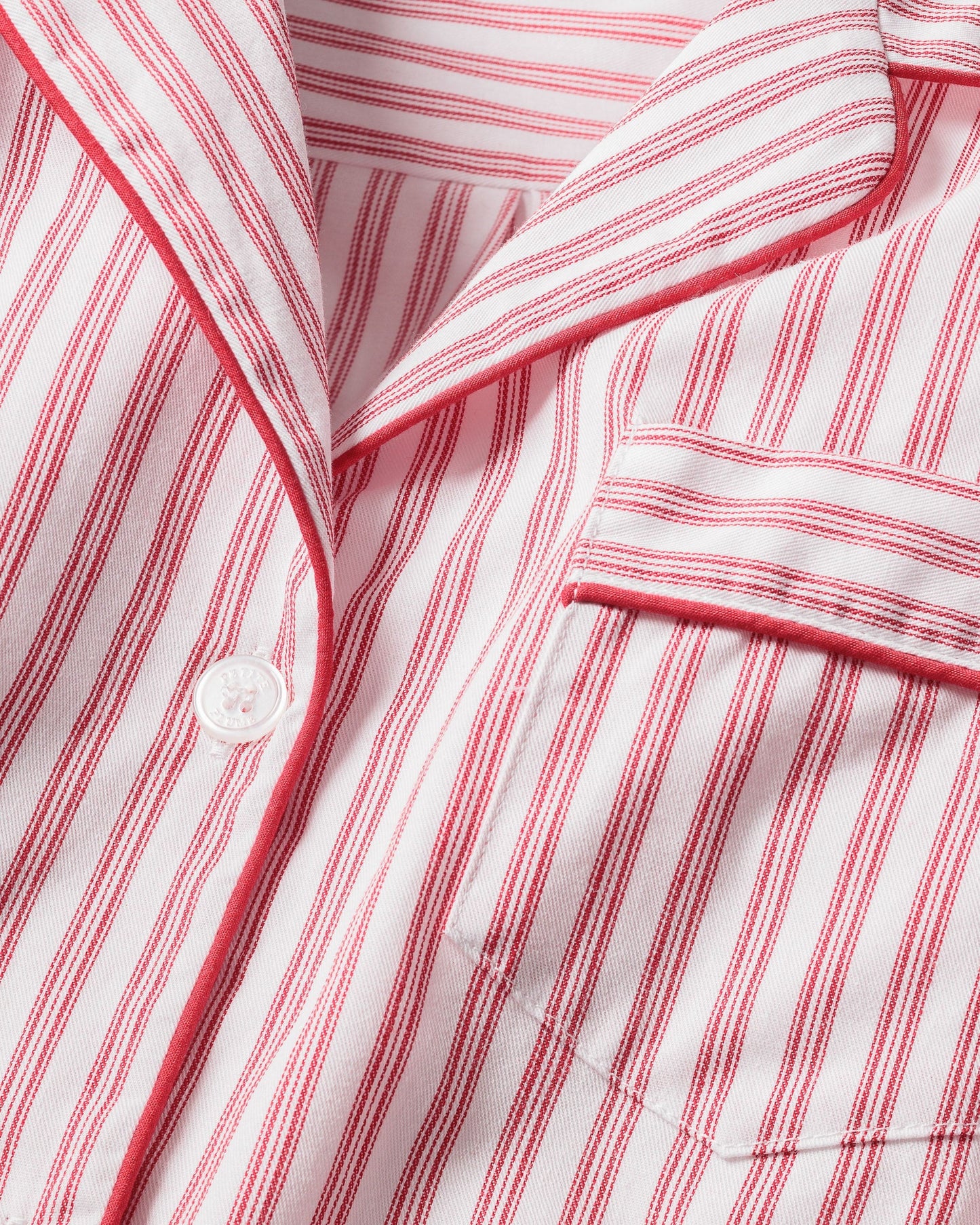 Ensemble pyjama en sergé pour femme, coutil rouge antique