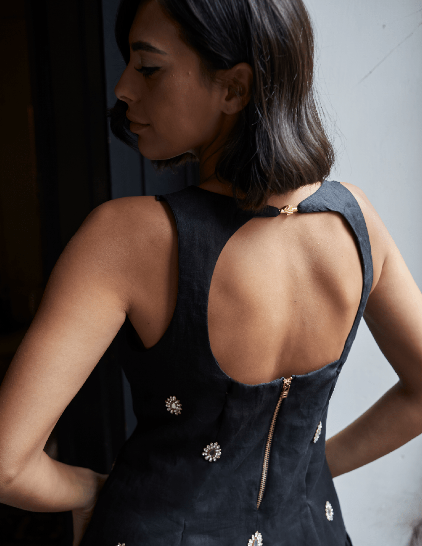 Selestia Brodé Noir