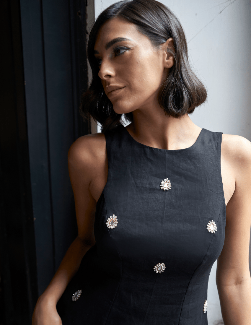 Selestia Brodé Noir