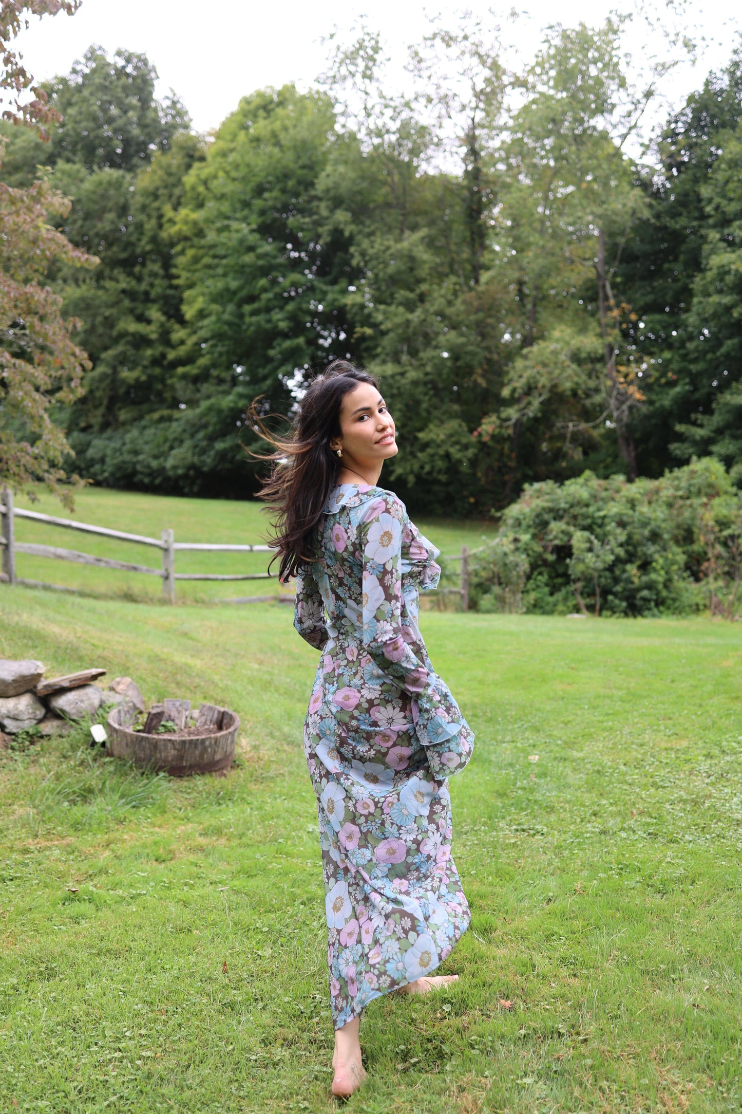 Robe Shellona à fleurs vintage