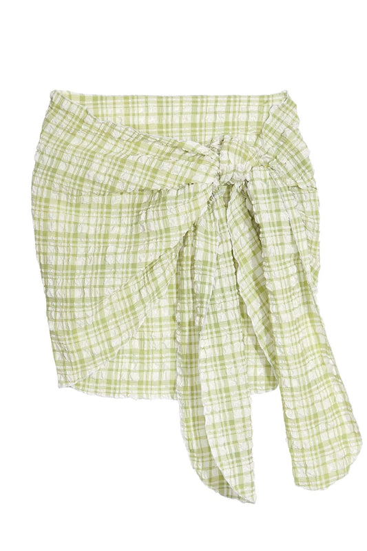 Mini Sarong Katy à carreaux verts