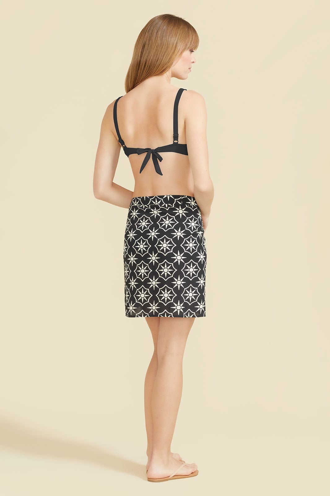 Sitano x SimkinStyle Natalia Sarong - Noir/Crème