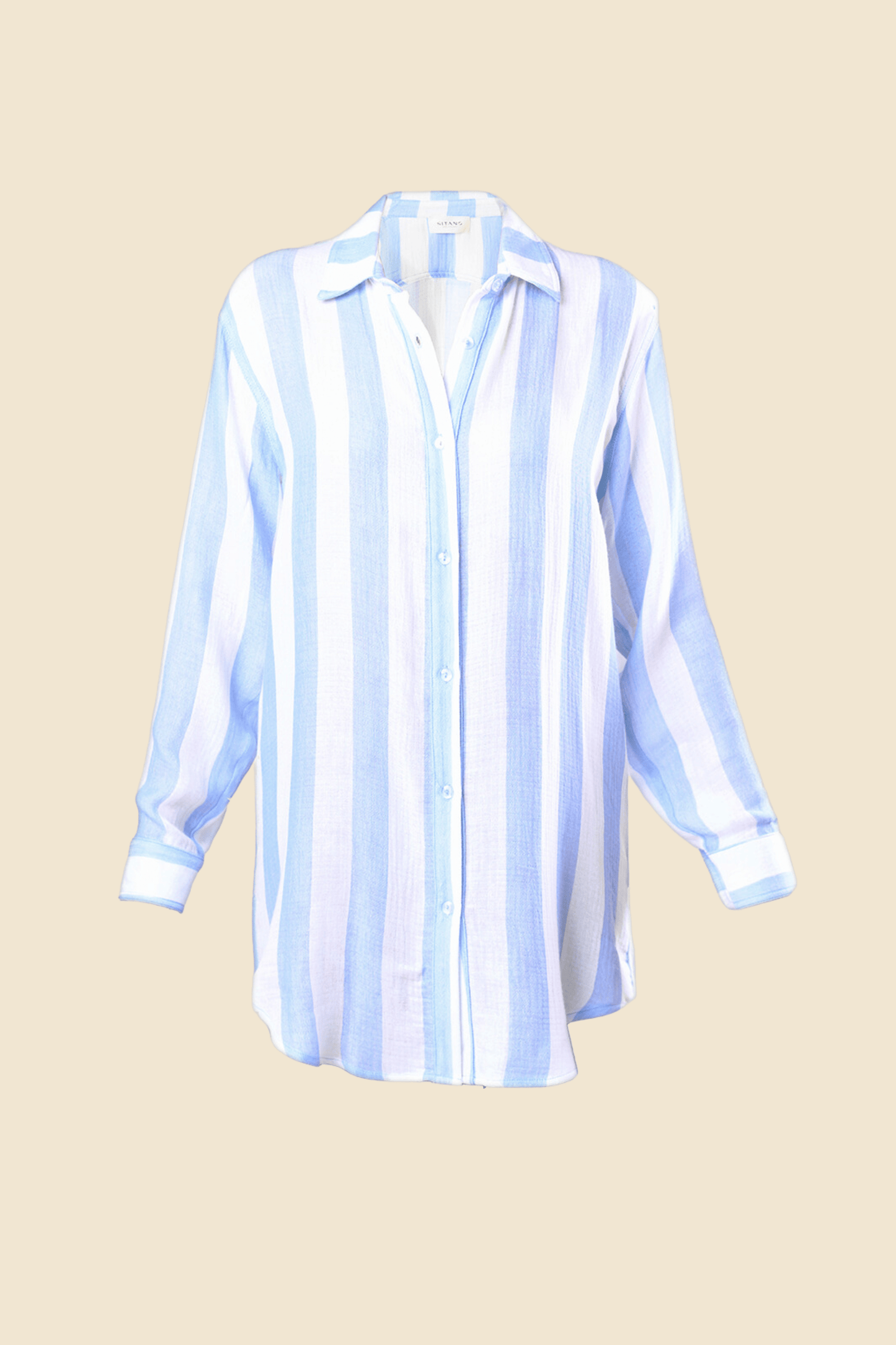 Robe chemise Positano - Rayures Cabana bleu/blanc