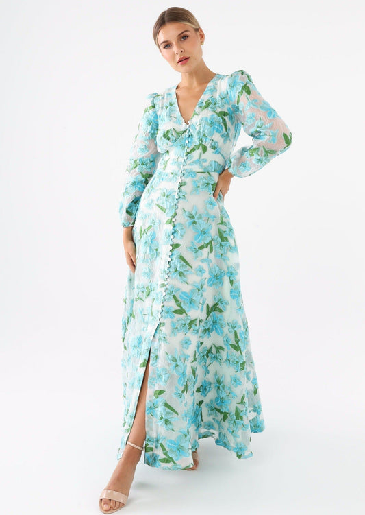 Robe Brooke en organza tropical