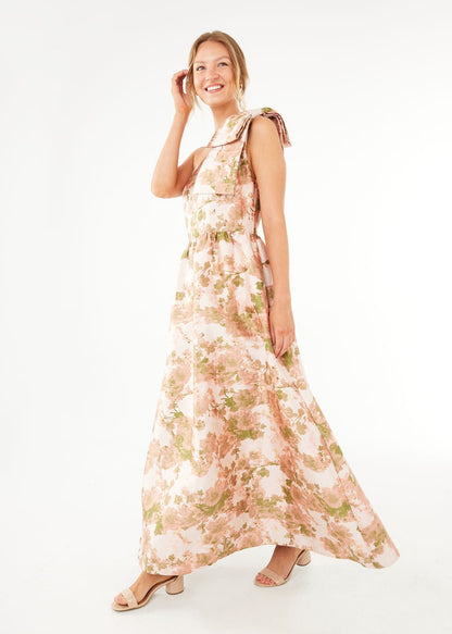 Robe Caroline en jacquard gypsophile