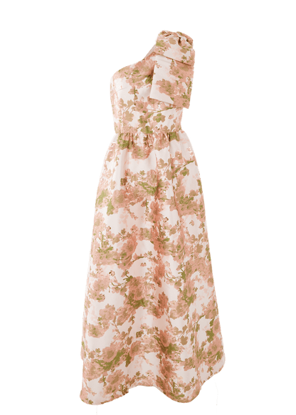 Robe Caroline en jacquard gypsophile