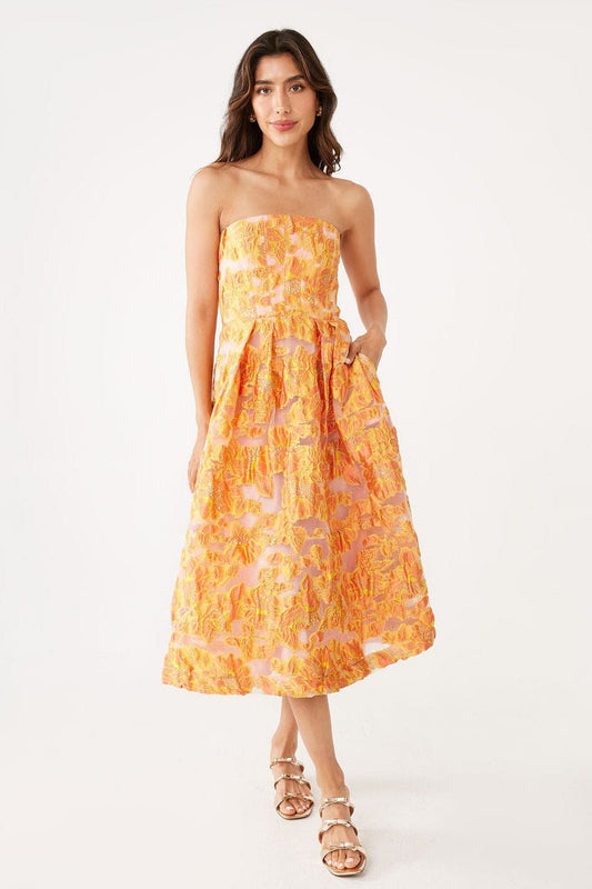 Robe Catherine en organza fleur d'oranger