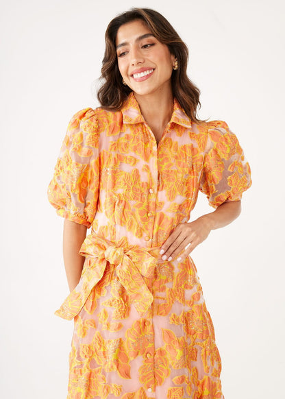 Robe Charlotte en organza fleur d'oranger