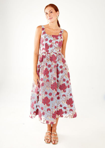 Robe Victoria en organza pétale clair de lune