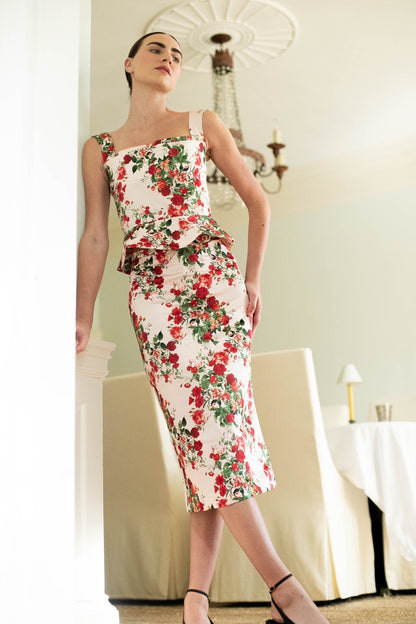 Jupe Rosso Garden Floral